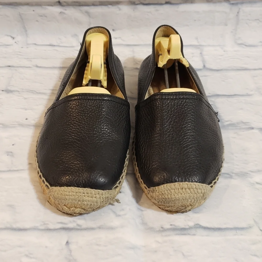 Maypole Leather Espadrilles Black Flats 38